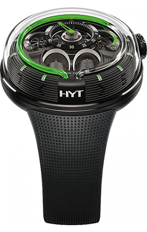 Review Replica HYT H1.0 H1.0 green H02021 watch